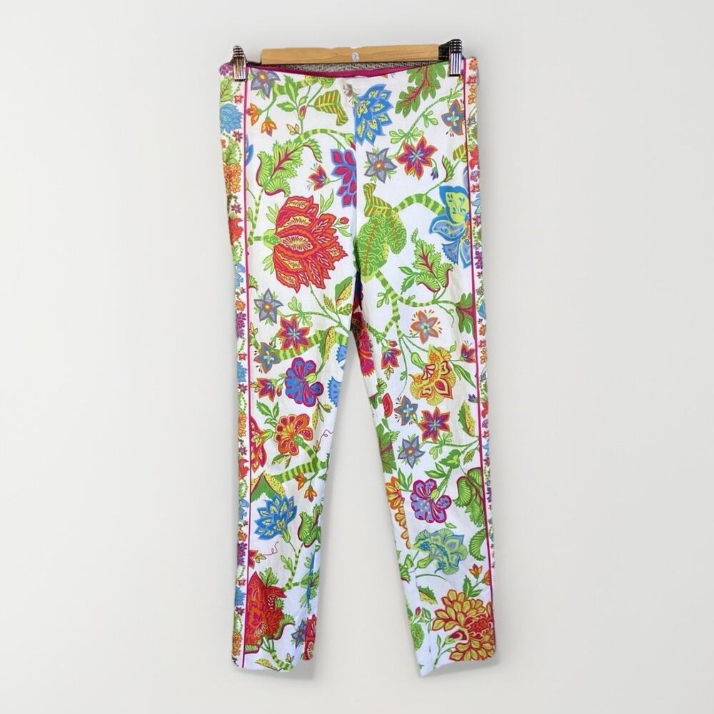Gretchen Scott Glorious Split Neck Tunic Top & Pants Women’s Floral Small - Picture 13 of 16
